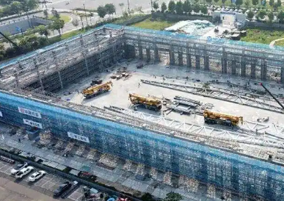 海州湾文旅综合体主体结构完工 防坠器安全保障项目推进
