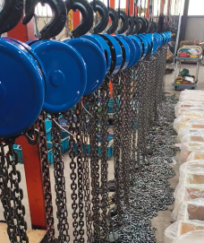 给水泵电机安装冠航手拉葫芦精准定位顺利安装